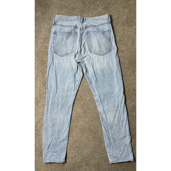 AGOLDE Riley Jeans Womens 29 High Rise Straight Distressed Light Blue Wash Denim - Picture 9 of 9